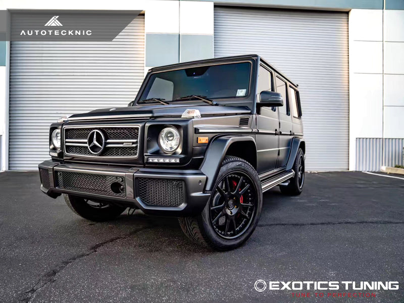AutoTecknic Carbon Fiber Front Bumper Bull Bar Cover  - Mercedes-Benz W463 G-Class