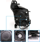 Amerilite Chrome Projector Replacement Headlights LED Boards For 20102016 Cadillac Srx Version Only Passenger And Driver Side