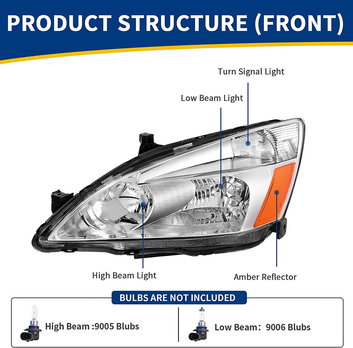 NTXGlow Factory Headlight (03-07 Honda Accord)