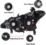 Alziria Headlight Assembly Compatible With 20132015 Nissan Altima Sslsv Only Fit 4door Chrome Housing Amber Reflector