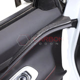 C8 Corvette Real Carbon Fiber Door Panel Upper Trim Covers