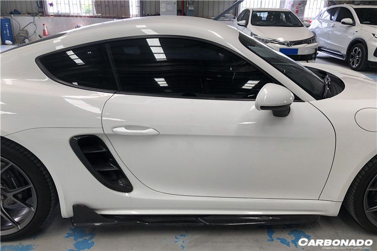 2017-2025 Porsche 718 Cayman Boxster AM Style Carbon Fiber Side Skirts