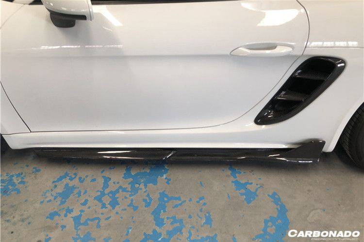 2017-2025 Porsche 718 Cayman Boxster AM Style Carbon Fiber Side Skirts