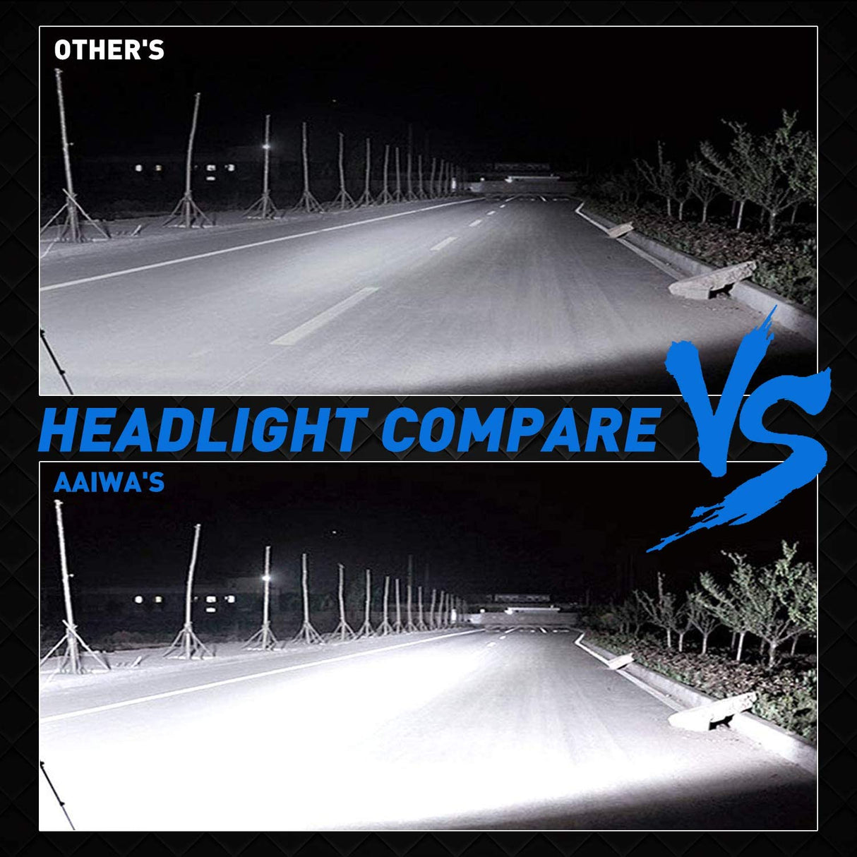 Aaiwa 7 Inch Round LED Headlight Daytime Running Light Dlr High Low Beam For Car Motorcycle With H4 H13 Adapter 2 Pack
