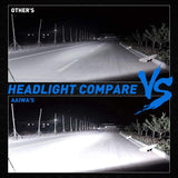 Aaiwa 7 Inch Round LED Headlight Daytime Running Light Dlr High Low Beam For Car Motorcycle With H4 H13 Adapter 2 Pack