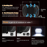 H5054 Kaslight 5x7 LED Headlights 7x6 Highlow Beam Sealed H4 9003 6054 Socket For Jeep Wrangler Yj Xj S10 Pickup Chevy Blazer Express Vancherokee Truck Ford E250