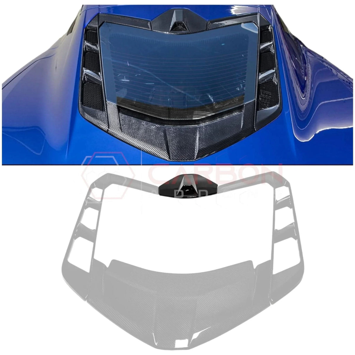 C8 Corvette Carbon Fiber Rear Camera Decklid Housing Trim Cover | Exterior Upgrade (2020–2026 Coupe)