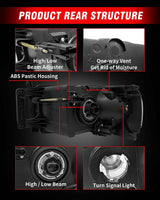 2002-2005 Dodge Ram Headlight Assembly For 1500 2500 3500 20032005 Clear Chrome Lens With Amber Reflector Replacement Left Right