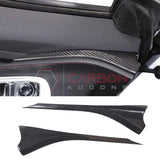 C8 Corvette Real Carbon Fiber Door Panel Upper Trim Covers(2020-2025)