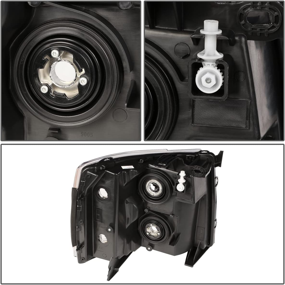 Dna Motoring Hlohcsil07smcl1 Smoke Lens Headlights Compatible With 0713 Silverado 1500