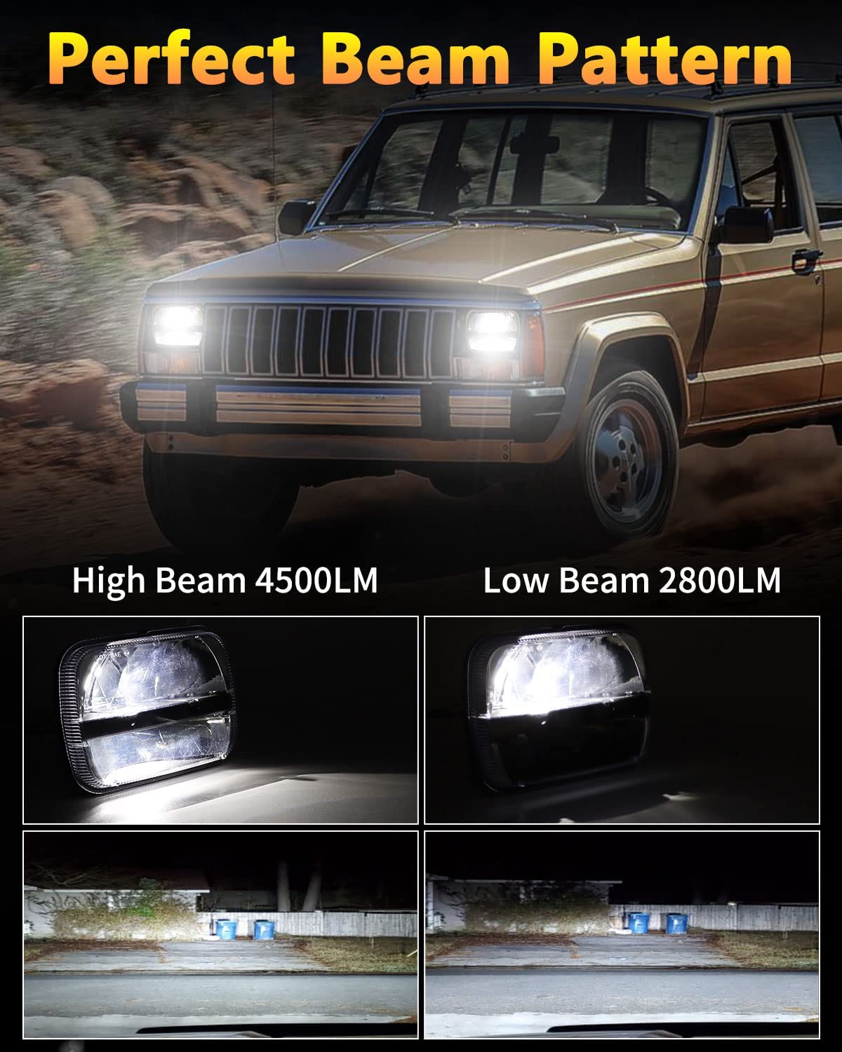 DNA MOTORING HL-OH-F1504-CH-AM Chrome Amber Headlights Replacement Compatible with 04-08 F-150/06-08 Mark LT