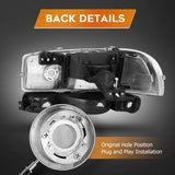 Lbrst Headlights Assembly For 19992006 Gmc Sierra 1500 20072007 Classic Black Housing Reflector Clear Lens Driver Passenger Side