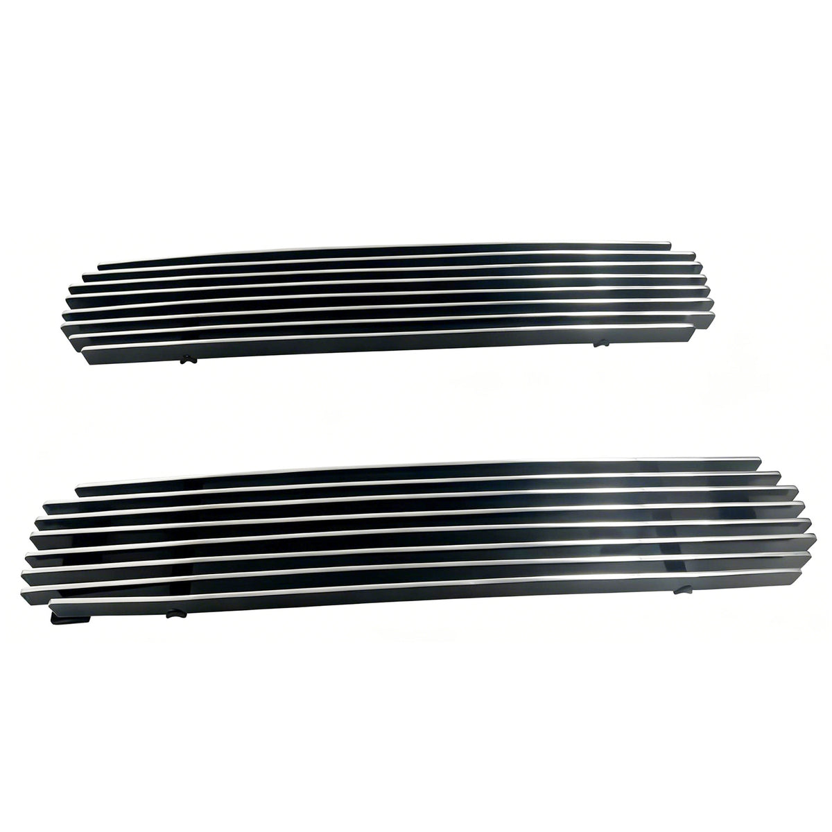 1995-1997 Nissan Pickup 2PCS Chrome Billet Style Front Bumper Lower Grille Replacement