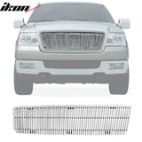 2004-2008 Ford F150 Vertical Overlay Style Polished Silver Front Grile