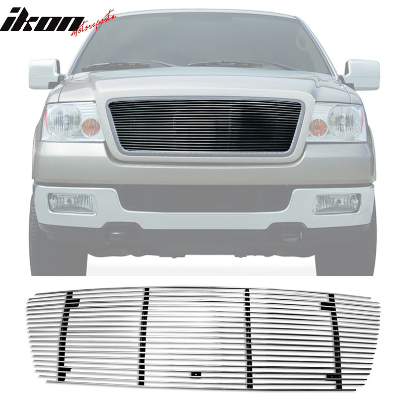 2004-2008 Ford F-150 Horizontal Overlay Style Silver Front Grile