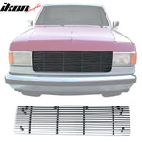 1987-1991 Ford Bronco & F-150 Cutout Style Polished Silver Front Grile