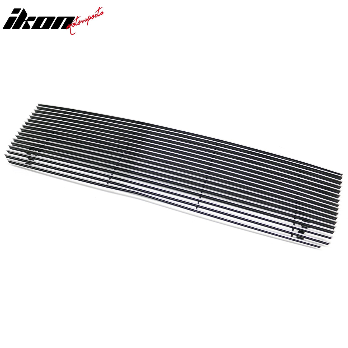 Front Bumper Upper Hood Horizontal Billet Grille Insert Assembly Replacement 1992-1996 Ford F-150/Bronco & 1992-1997 F-250 Chrome Aluminum