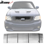 1997-1998 Ford F150 Vertical Overlay Style Polished Silver Front Grile