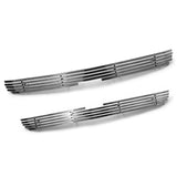 1999-2002 Chevrolet Silverado & 2000-2006 Suburban/Tahoe 2PCS Front Upper Grille Chrome Aluminum Stainless Steel Billet Style