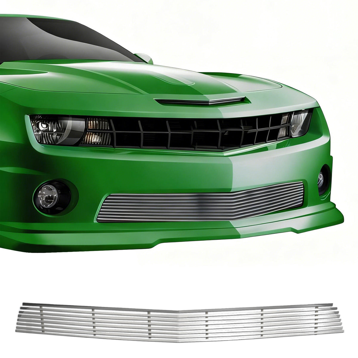 2010-2013 Chevy Camaro Front Bumper Hood Lower Billet Grille Insert Replacement Chrome Stainless Steel