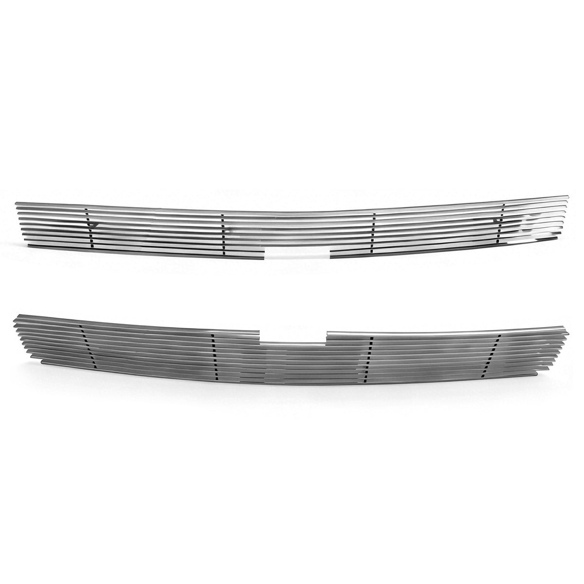 2007-2010 Chevy Silverado 2500/3500HD Front Bumper Upper Grille Insert Stainless Steel 2PCS