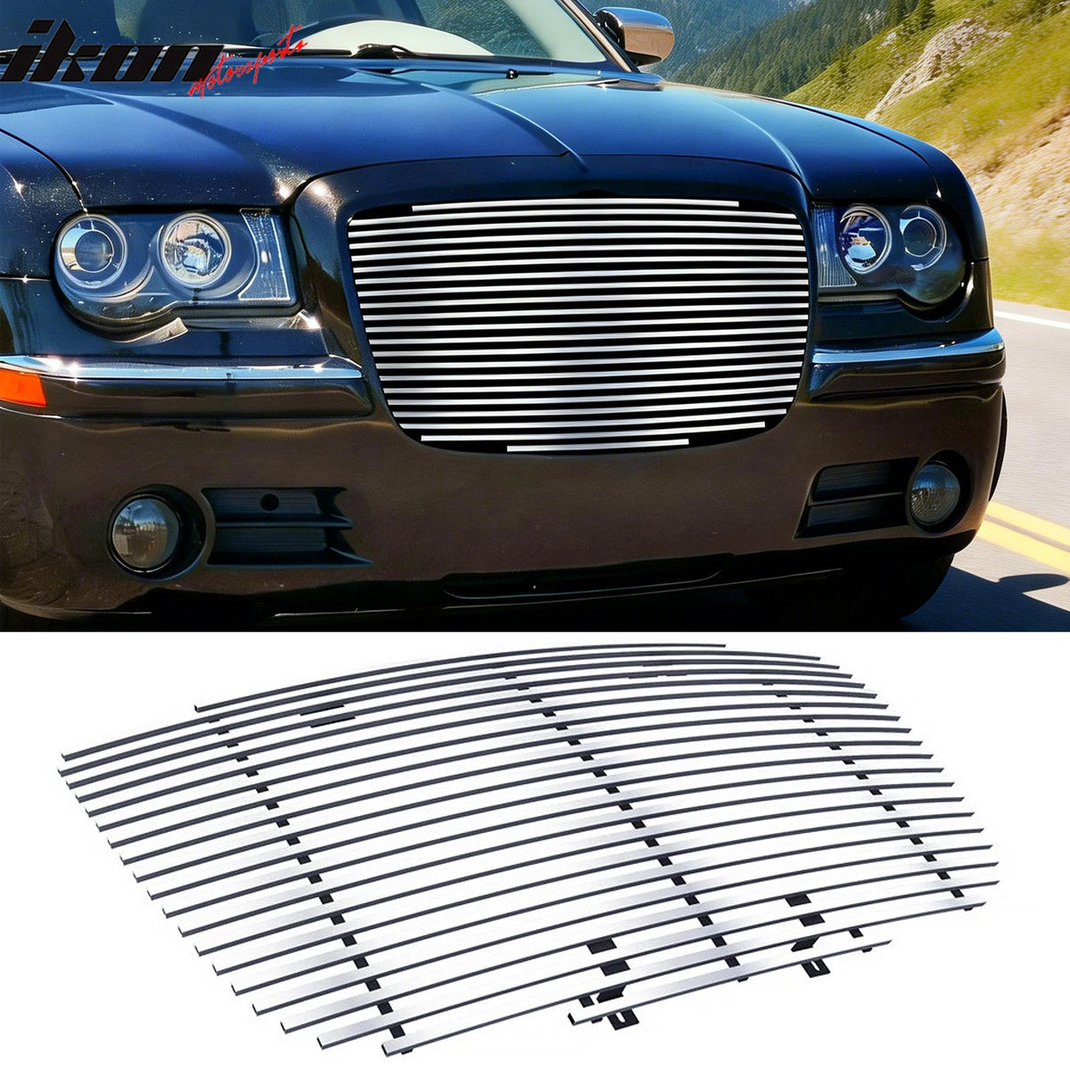 2004-2007 Chrysler 300/300C Chrome Billet Front Bumper Grille Stainless Steel