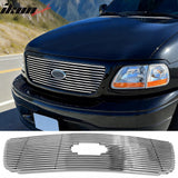 1999-2003 Ford F-150 Billet Style Chrome Front Upper Grille Stainless Steel