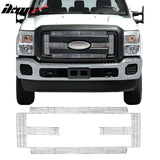 2011-2013 Ford F-250 Super Duty Billet Chrome Grille Stainless Steel