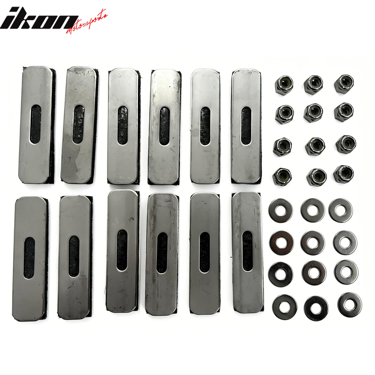 2015-2016 GMC Yukon Non-Denali 4PCS Front Bumper Hood Upper Grille Insert Replacement Chrome Stainless Steel Billet Style