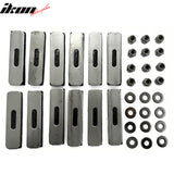 2015-2016 GMC Yukon Non-Denali 4PCS Front Bumper Hood Upper Grille Insert Replacement Chrome Stainless Steel Billet Style