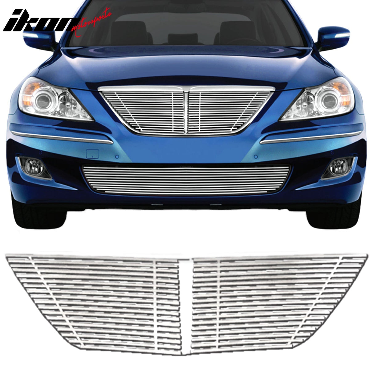 2009-2011 Hyundai Genesis Billet Chrome Front Grille Stainless Steel