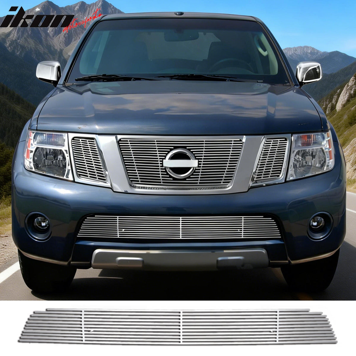 2008-2012 Nissan Pathfinder Chrome Billet Front Bumper Grille Stainless Steel