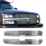 2002-2006 Chevy Avalanche Silverado 1500 2500 3500 HD Billet Chrome Front Grille Stainless Steel