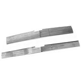 2014-2015 Chevy Silverado 1500 2PCS Billet Style Front Bumper Upper Grille Insert Stainless Steel