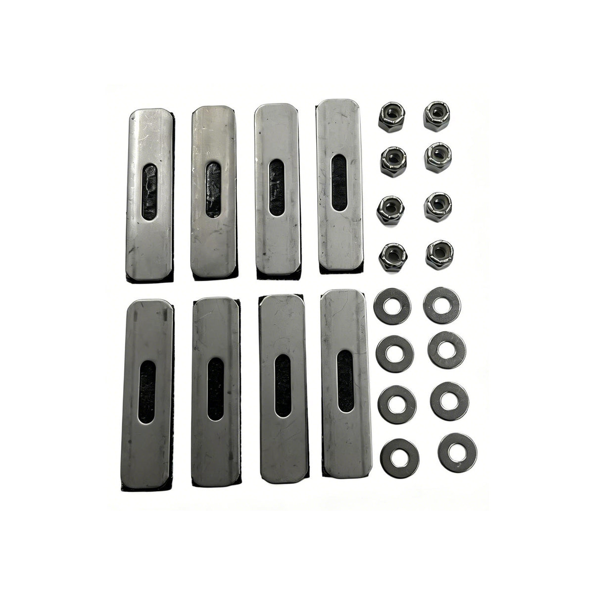 2014-2015 Chevy Silverado 1500 2PCS Billet Style Front Bumper Upper Grille Insert Stainless Steel
