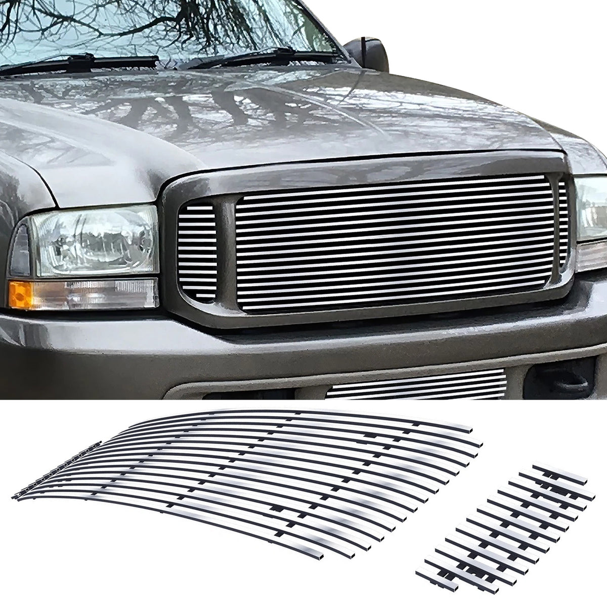 1999-2003 Ford F-250/F-350 Super Duty Front Upper Billet Grille Insert