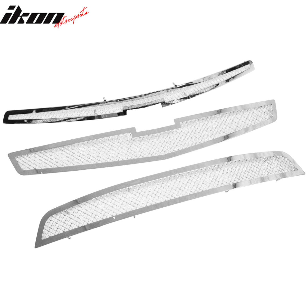 2013 Chevrolet Malibu Mesh Style Chrome Front Grille Insert Steel 3PC