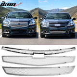 2013 Chevrolet Malibu Mesh Style Chrome Front Grille Insert Steel 3PC