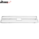 2015-2019 Chevy Silverado 2500 HD/3500 HD 2PCS Front Bumper Hood Upper Grille Insert Replacement Chrome Stainless Steel Mesh Style