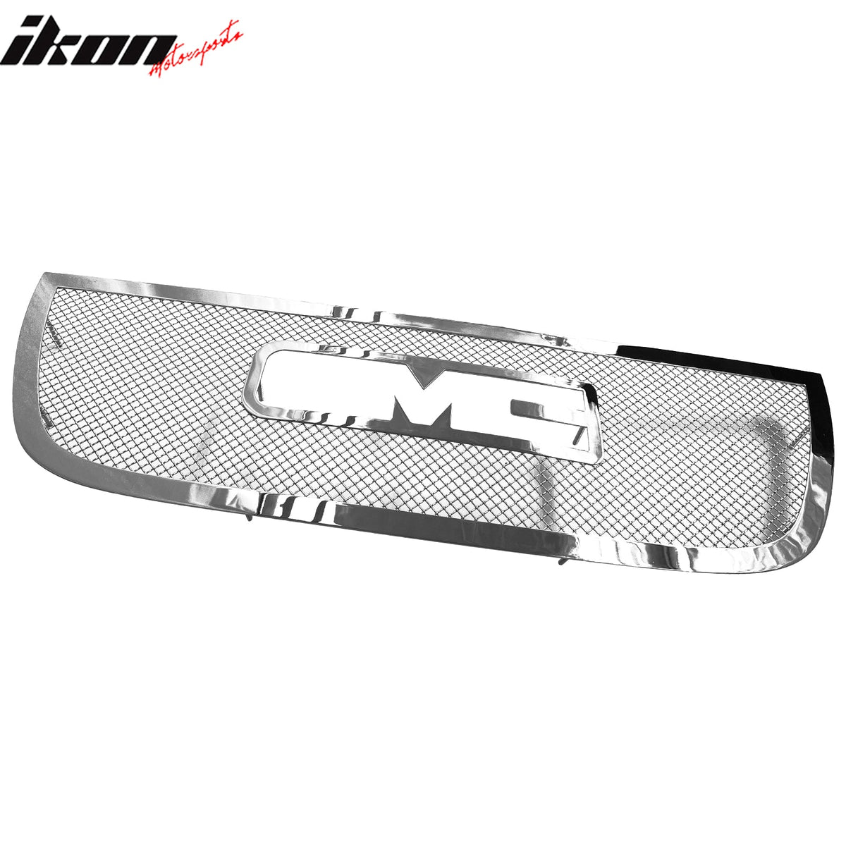 2007-2014 GMC Yukon & Yukon XL Front Bumper Hood Upper Grille Insert Replacement Chrome Stainless Steel Mesh Style