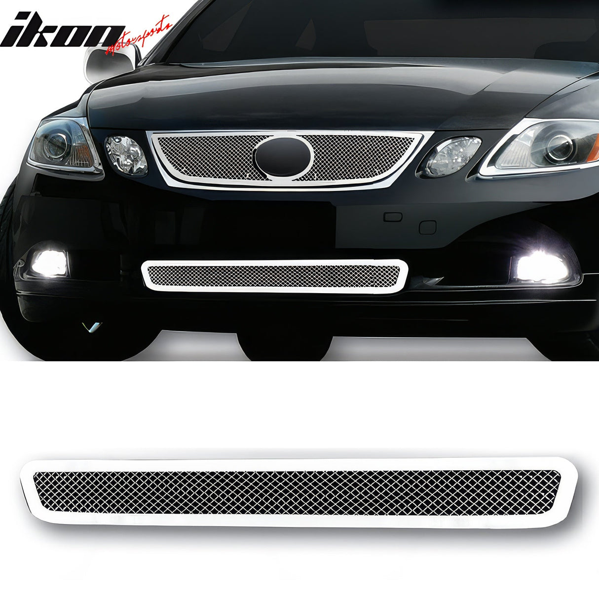 2006-2007 Lexus GS300 GS430 Mesh Chrome Front Grille Stainless Steel