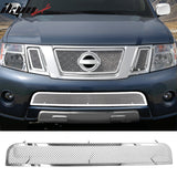2008-2012 Nissan Pathfinder Mesh Style Front Grille Chrome Stainless Steel
