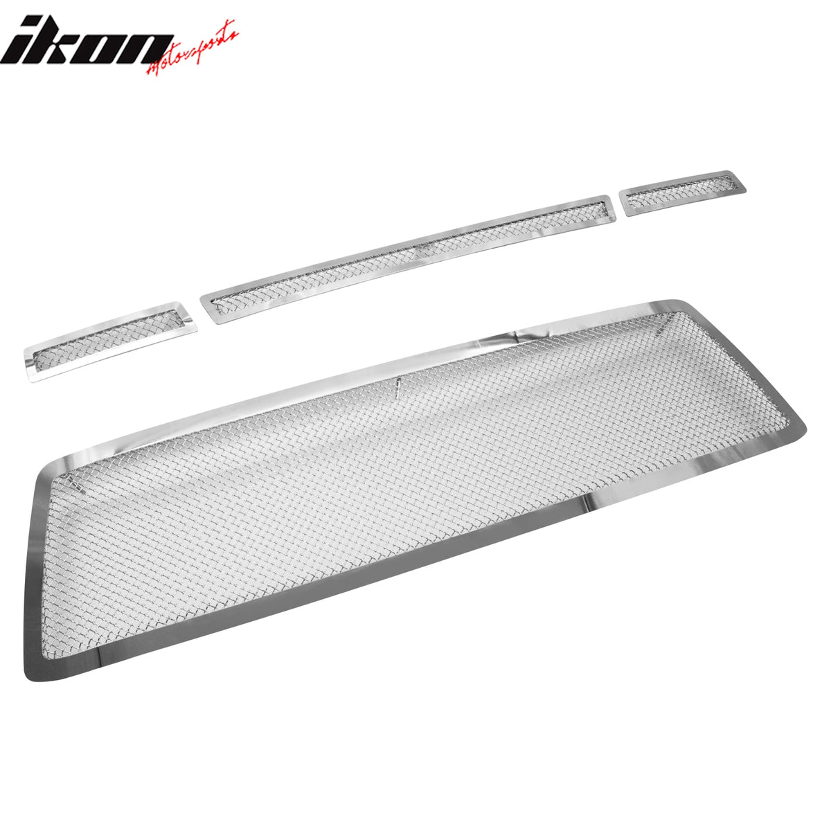 2010-2013 Toyota Tundra Chrome Mesh Style Front Bumper Upper Lower Grille 4PCS Set