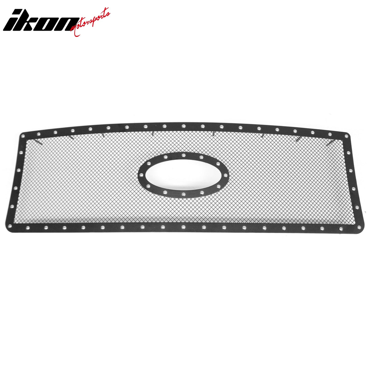 Front Bumper Upper Hood Mesh Grille Insert Assembly Replacement 2009-2014 Ford F-150 Chrome Stainless Steel