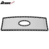 Front Bumper Upper Hood Mesh Grille Insert Assembly Replacement 2009-2014 Ford F-150 Chrome Stainless Steel