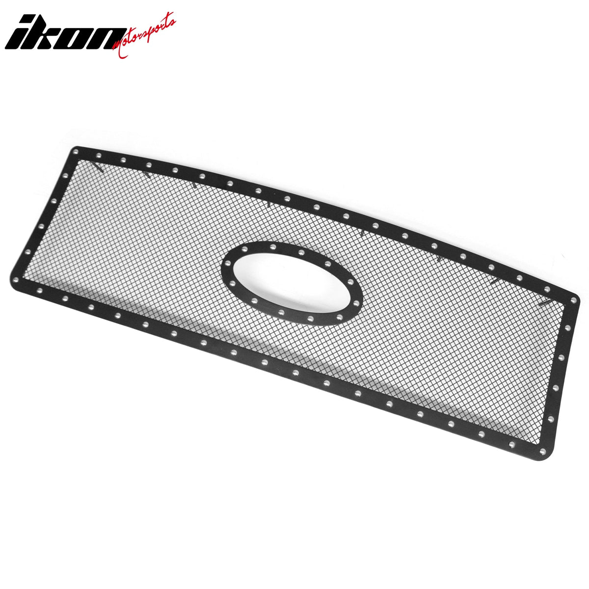 Front Bumper Upper Hood Mesh Grille Insert Assembly Replacement 2009-2014 Ford F-150 Chrome Stainless Steel