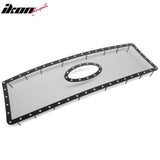 Front Bumper Upper Hood Mesh Grille Insert Assembly Replacement 2009-2014 Ford F-150 Chrome Stainless Steel