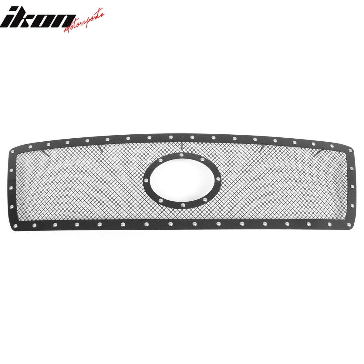 2010-2013 Toyota Tundra Mesh Front Grille Black + Chrome Rivets Stainless Steel