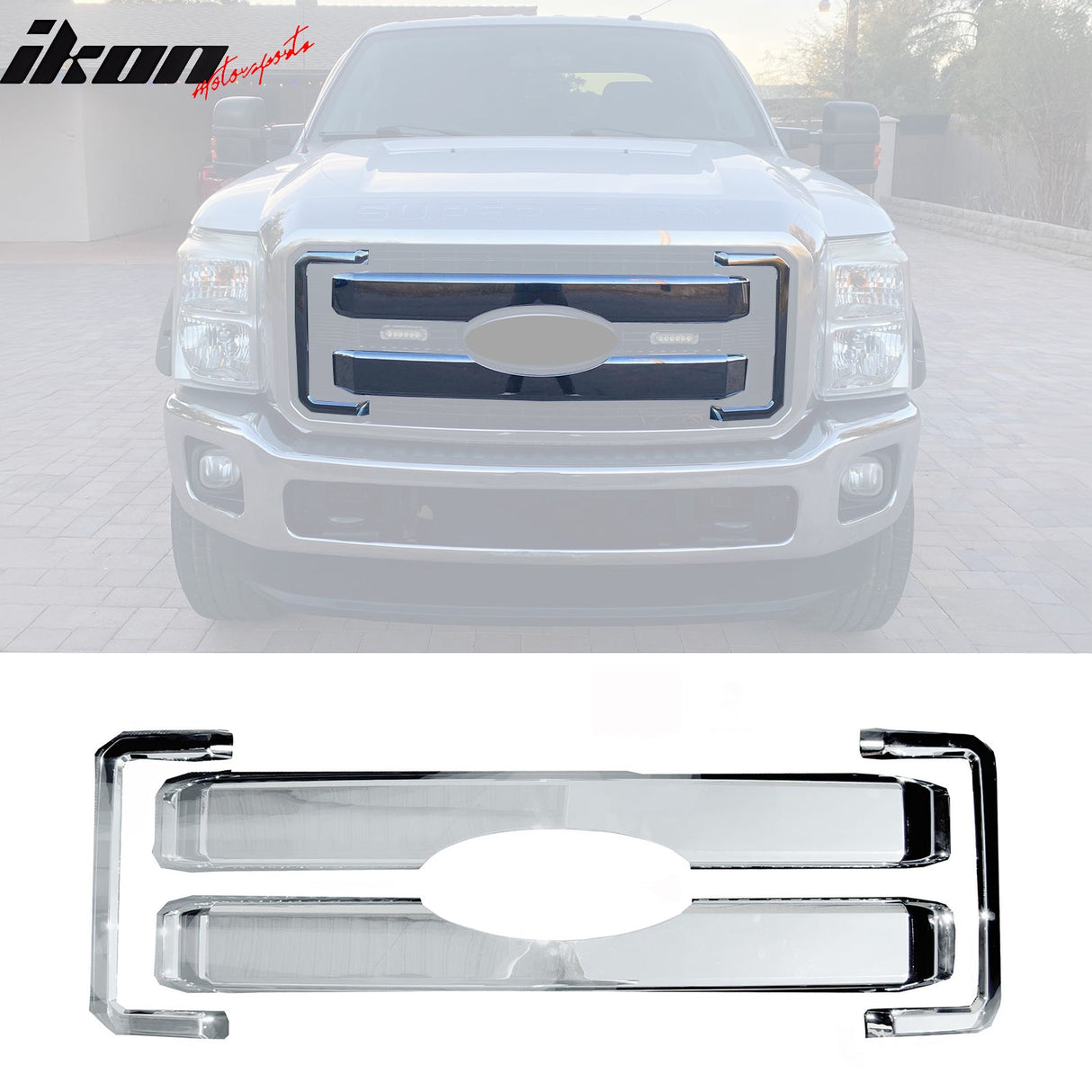 2011-2016 Ford F-250 OE Style Chrome Front Bumper Insert Grille ABS