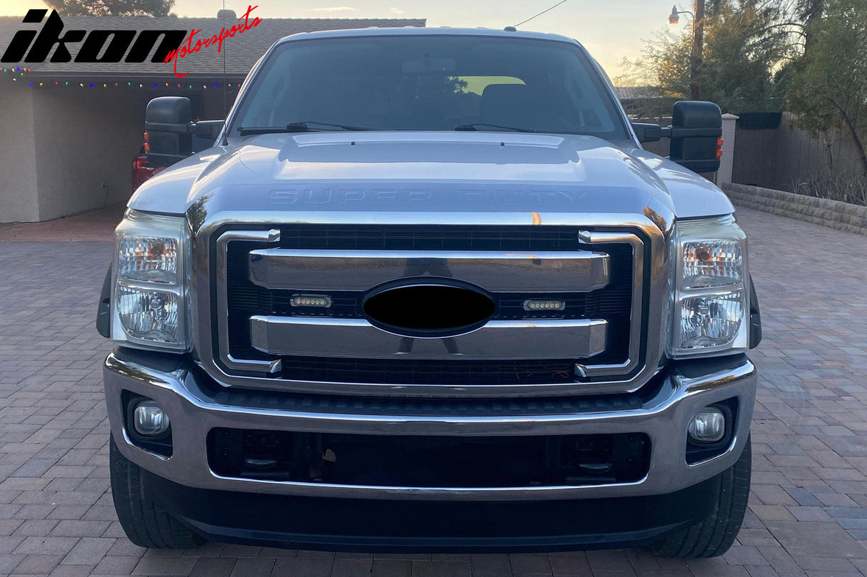 2011-2016 Ford F-250 OE Style Chrome Front Bumper Insert Grille ABS